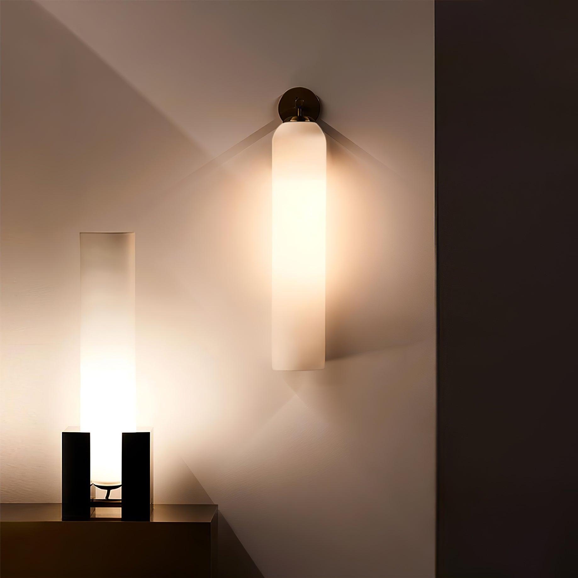 June Glass Indoor Wall Lamp Cylindrical - Neutral Decor